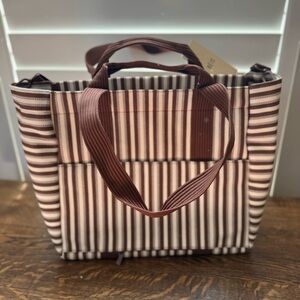 Beis NWT The Vacation Tote in Maple Stripe